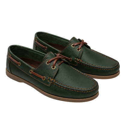 Zapato Apache de Cuero Genuino Verde