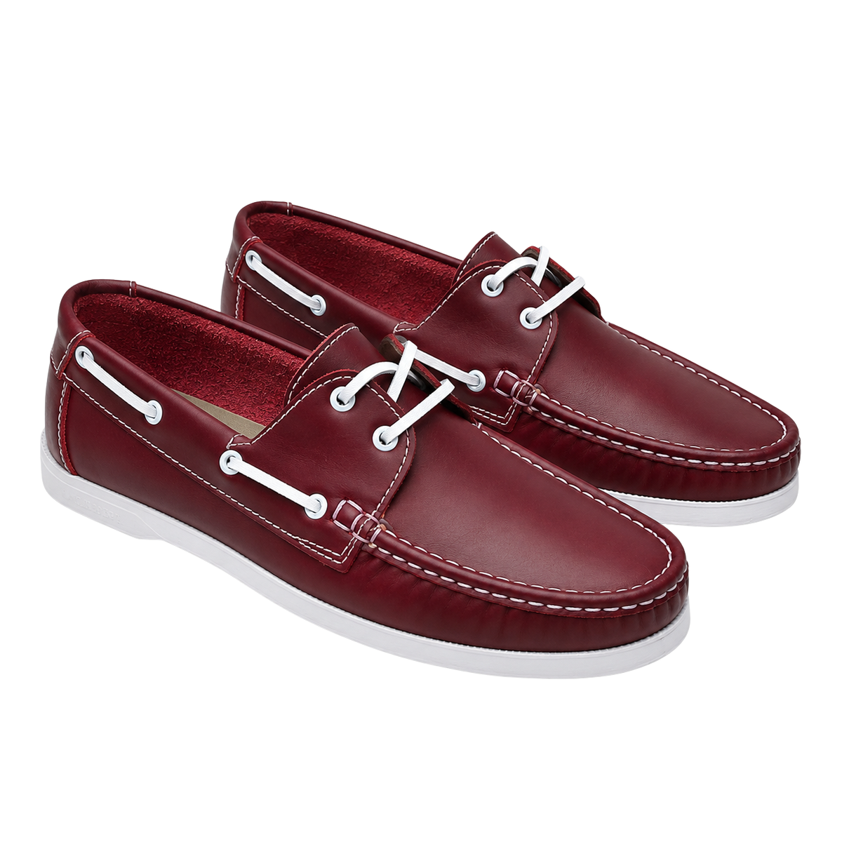 Zapato Apache de Cuero Genuino Vinotinto